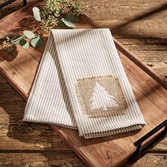 Striped Christmas Tree Dish Towel
