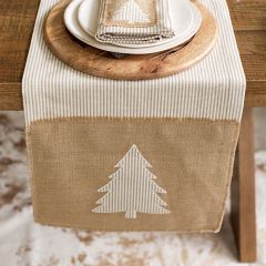 Striped Christmas Tree Table Runner