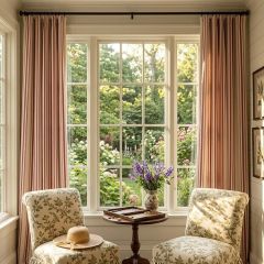 Striped Country Window Curtain Panel Set of 2