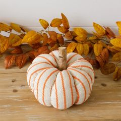 Striped Knit Decorative Pumpkin