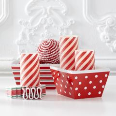 Striped LED Pillar Candle Set of 3