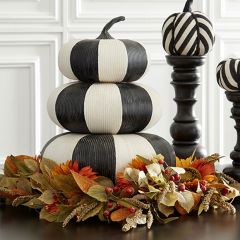 Striped Metal Pumpkin Set of 3