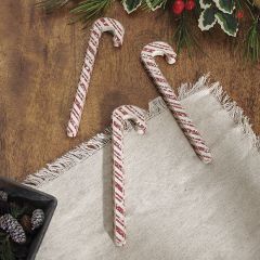 Striped Wooden Candy Cane Set of 3