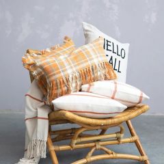 Stripes and Plaid Flannel Throw Pillow Set of 2