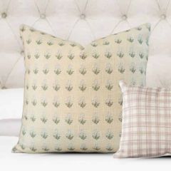 Subtle Florals Block Print Accent Pillow Cover