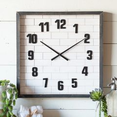 Subway Tile Square Wall Clock