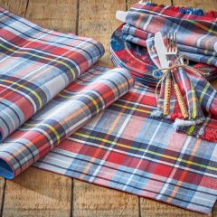 Summer Farmhouse Plaid Table Runner