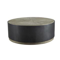 Sunburst Oak Drum Coffee Table