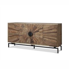 Sunburst Pattern Console Cabinet