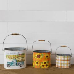Sunflower Season Nesting Tin Collection Set of 3