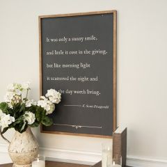 Sunny Smile Framed Wall Sign