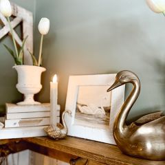 Swan Candle Holder Set of 2
