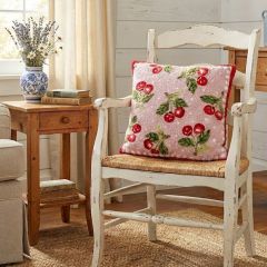 Sweet Cherries Pink Hook Pillow