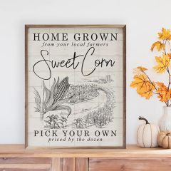 Sweet Corn Whitewash Wall Art