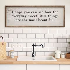 Sweet Little Things Whitewash Framed Sign
