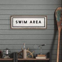 Swim Area Whitewash Wall Art