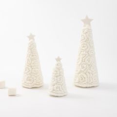 Swirl Felt Cone Tree Set of 3