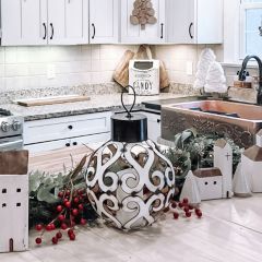 Swirled Tabletop Decorative Ornament Set of 2