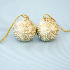 Swirls of Gold Handmade Christmas Ornament