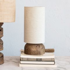 Swivel Neck Reclaimed Wood Table Lamp