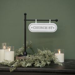 Tabletop Hanging Church St. Sign