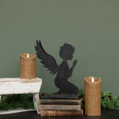 Tabletop Kneeling Angel Silhouette 11.5 Inch