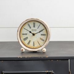 Tabletop Round Metal Hotel Clock