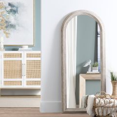 Tall Ach Top Framed Wall Mirror