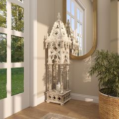 Tall Cathedral Standing Candle Lantern