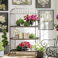 Tall Elegant Iron Etagere