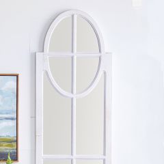 Tall Oval Top Window Mirror Panel