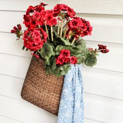 Tall Rattan Door Basket Set of 2