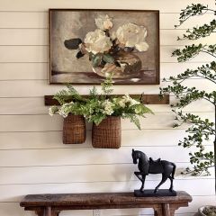 Tall Rattan Door Basket Set of 2