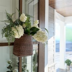 Tall Rattan Door Basket Set of 2