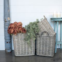 Tall Rattan Storage Basket Set of 3