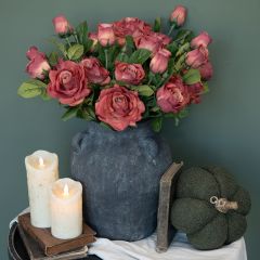 Tall Rust Rose Spray Set of 4