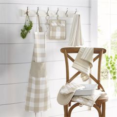 Tan and White Kitchen Accessory Collection