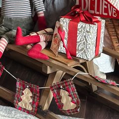 Tartan Plaid Christmas Tree Garland