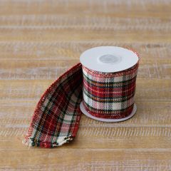Tartan Wired Ribbon Set of 2
