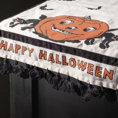 Tassel Trim Happy Halloween Table Runner