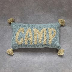 Tasseled Cotton Lumbar Pillow Camp