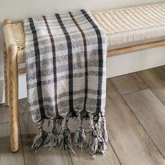 Tasseled Plaid Throw Blanket