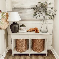 Teak Wood Chain Link Decor Set of 2