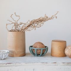 Terra Cotta Canister With Cork Lid