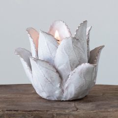 Terracotta Flower Tealight Holder