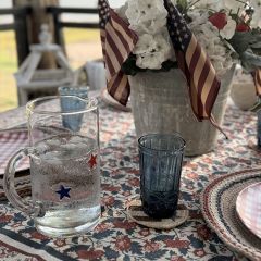 Textured Green Drinking Glass