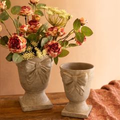 Textured Bow Urn Vase Set of 2