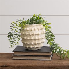 Textured Cement Ivory Vase
