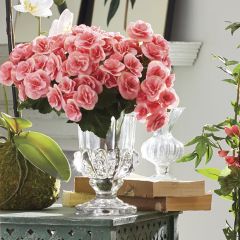 Textured Clear Glass Vase
