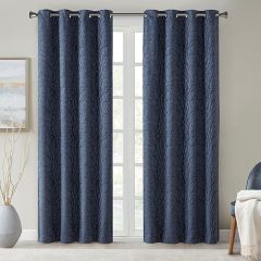 Textured Contemporary Room Darkening Curtain Panel